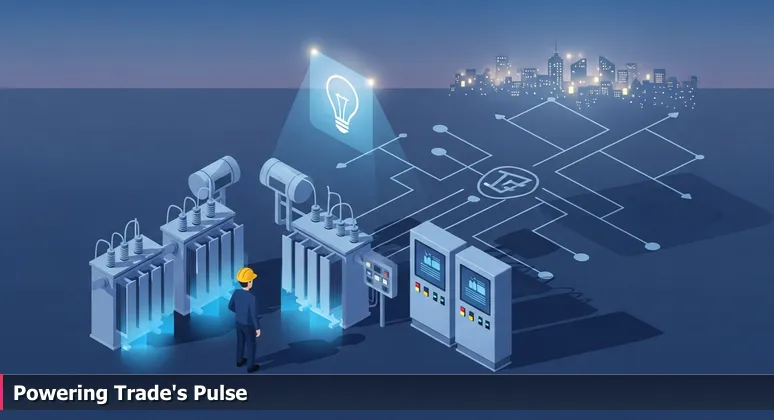 A technician monitoring control panels at an electrical substation, symbolizing Laredo's critical role in tech and cross-border trade.