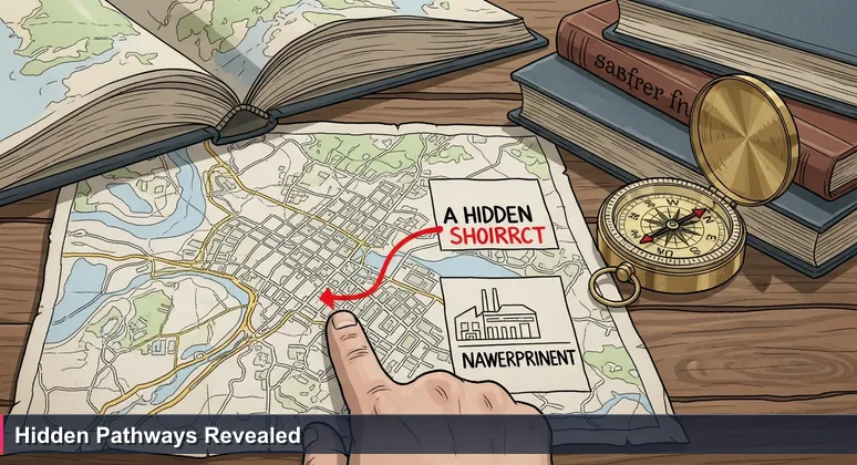 A detailed map showing cybersecurity job opportunities in India for 2026, with highlighted routes to hidden sectors like defense and healthcare