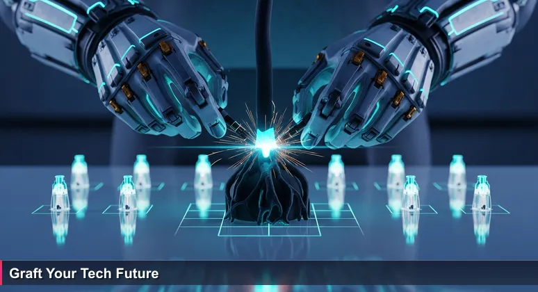 Close-up of hands grafting a scion onto an apple tree rootstock in a Yakima orchard, symbolizing skill-based tech career growth without a degree.