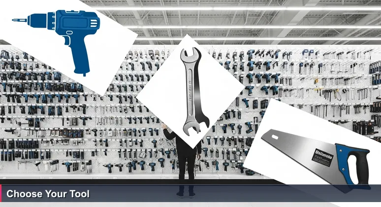 A person in a Springfield hardware store aisle, facing a wall of organized tools, symbolizing the choice of tech career paths for 2026.