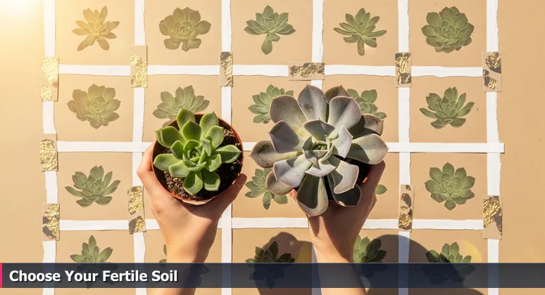 Close-up of hands holding two potted succulents in a sunny Mesa nursery, symbolizing the choice between tech startups for junior developers.