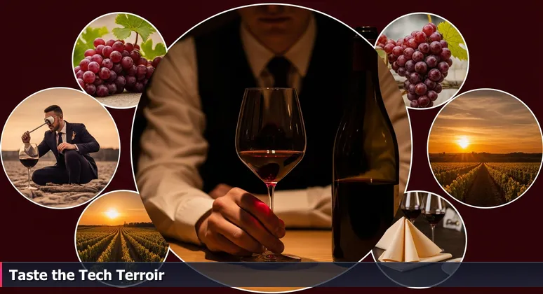 A sommelier's hands holding a wine glass in a dim room, symbolizing the discovery of top tech startups for junior developers in Murrieta, CA