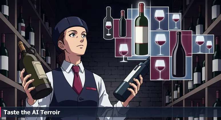 A sommelier in a wine cellar thoughtfully holding two different bottles, symbolizing the choice between AI career paths in Livermore, CA for 2026.