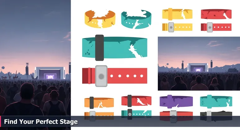 Close-up of colorful festival wristbands on a wrist, symbolizing personalized choices among Louisville's tech coworking spaces.