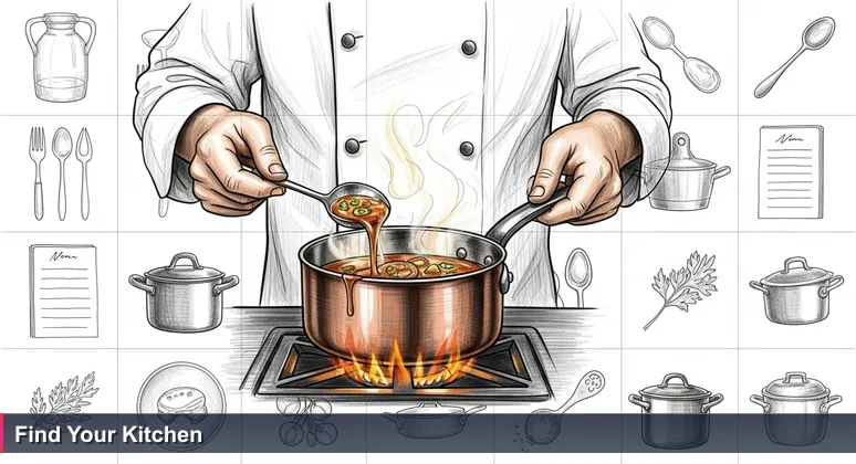 Chef's hands adjusting flame under a copper pot, symbolizing AI engineering work in Tucson's top companies.