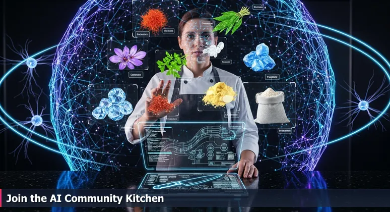 A frustrated AI practitioner surrounded by unused tools in a kitchen, symbolizing the need for community in Bellingham's AI scene for 2026