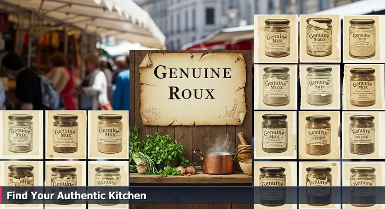 A hand-written sign at a bustling New Orleans French Market stall reads 'Genuine Roux - Made Fresh Daily', symbolizing authentic startup opportunities for junior developers in 2026.