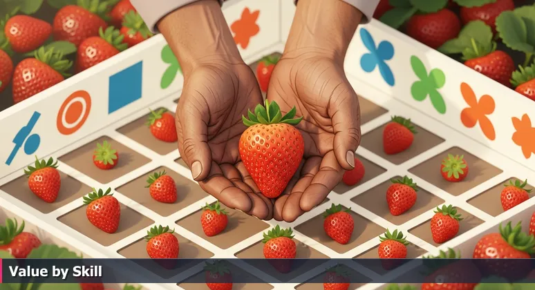 Weathered hands inspecting a ripe strawberry in a Salinas field, symbolizing how tech talent is judged by skill, not degrees, in the 2026 job market.