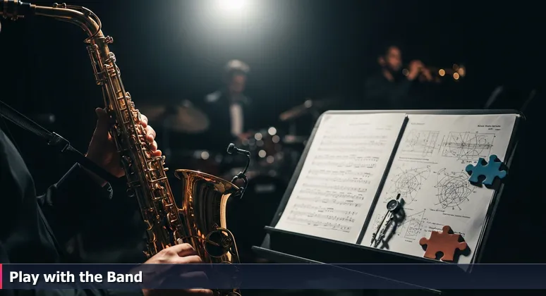 A jazz musician's hands poised on a saxophone, symbolizing collaborative AI networking in Orange County's 2026 tech scene.
