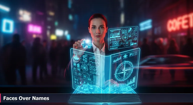 A visual metaphor showing a person transitioning from a crowded, blurry party to a clear coffee shop conversation in Indio, symbolizing cybersecurity job search clarity.