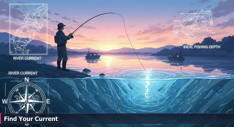 A local angler casting a line into the Arkansas River at dawn, symbolizing hidden AI career opportunities in Little Rock for 2026.