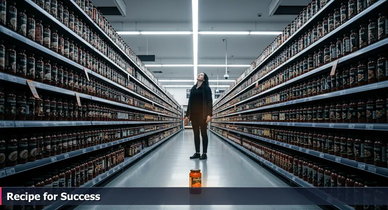 A person overwhelmed by choices in a grocery store aisle, symbolizing the decision-making for tech careers in Indianapolis in 2026.