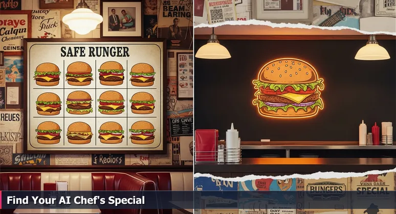 A diner customer contemplates a Top 10 menu while glancing at a chalkboard listing the Chef's Special, symbolizing the choice between ranked lists and unique AI career opportunities.