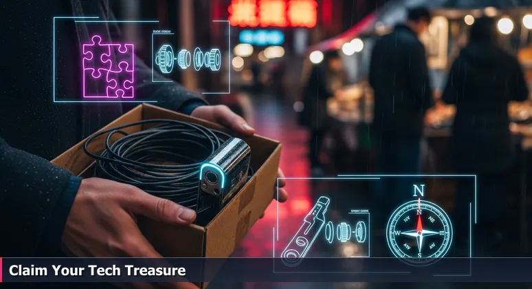 Weathered hands holding an unmarked cardboard box with a vintage tool inside, symbolizing hidden funding opportunities in Greenville, NC.