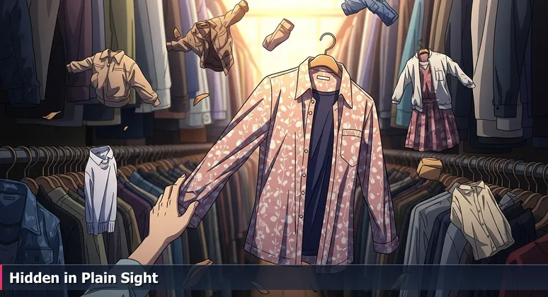 Hands discovering a hidden gem in a thrift store, symbolizing the search for free tech training resources in Las Vegas public spaces.