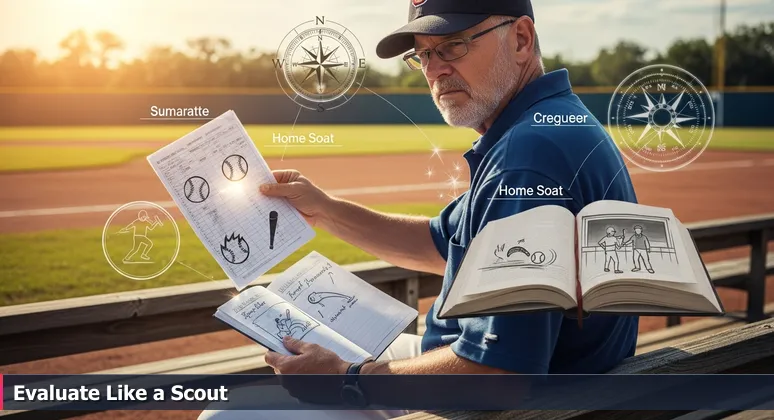 A baseball scout analyzing stat sheets, symbolizing the in-depth evaluation of AI salaries in Philadelphia for 2026.