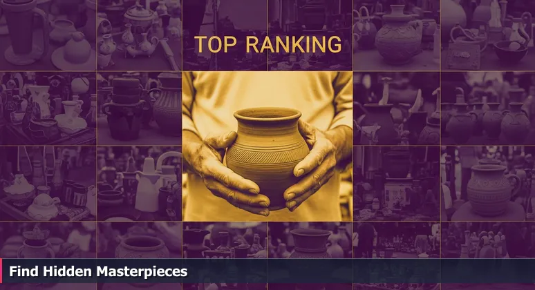 Close-up of weathered hands examining an unglazed clay pot at a Philadelphia flea market, symbolizing the discovery of hidden AI career opportunities in established industries.