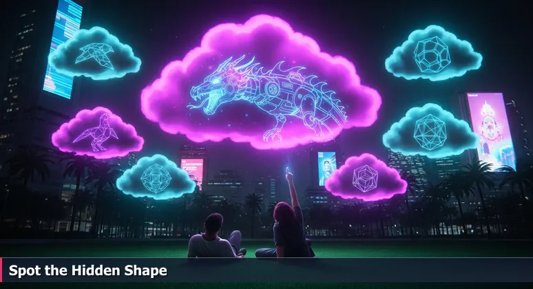 Two people in a Miami park gazing at the sky, one pointing to a cloud shaped like a hidden tech opportunity for junior developers.