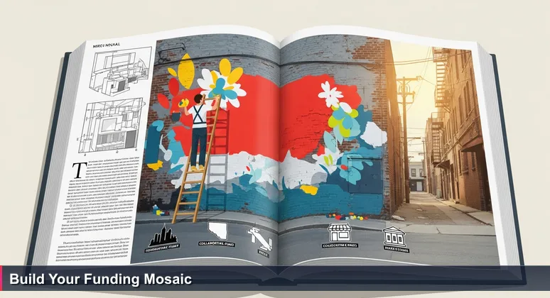 Vibrant mural on a Stockton alley wall with plaques showing funding sources, symbolizing layered support for tech training in 2026.