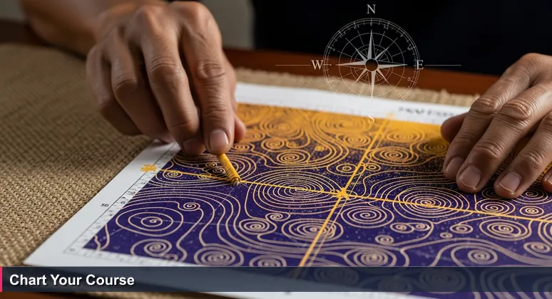 Hands tracing a traditional Marshallese stick chart on woven matting, symbolizing the navigation of tech funding options for 2026.