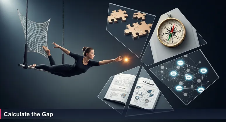 A trapeze artist in mid-air calculating the distance to a safety net, symbolizing the risk assessment of affording Santa Rosa on a tech salary.