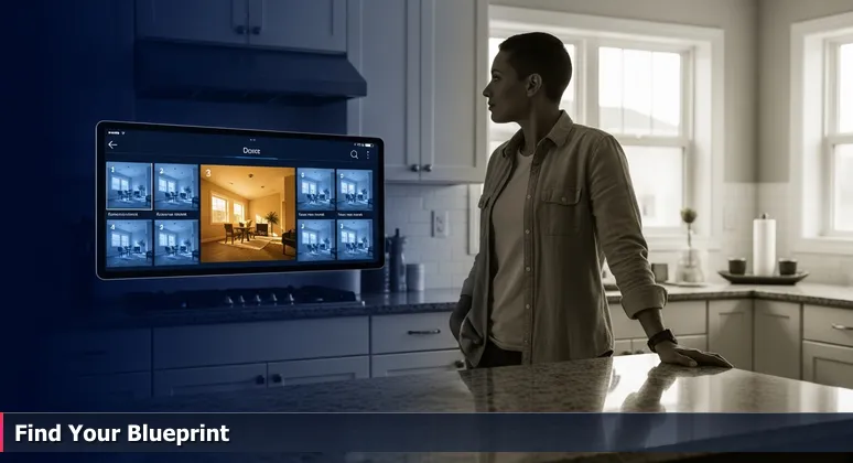 An AI engineer evaluates career options in a modern Lakeland home, with a tablet displaying a ranked list of top companies for 2026.