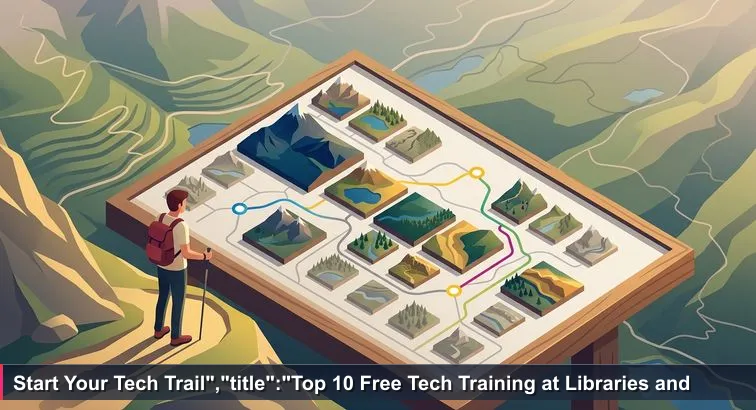 Hiker at a wooden trailhead map above Andorra la Vella showing ten bold numbered routes and many faint paths, with Pyrenean valleys and a late-afternoon sky in the background.