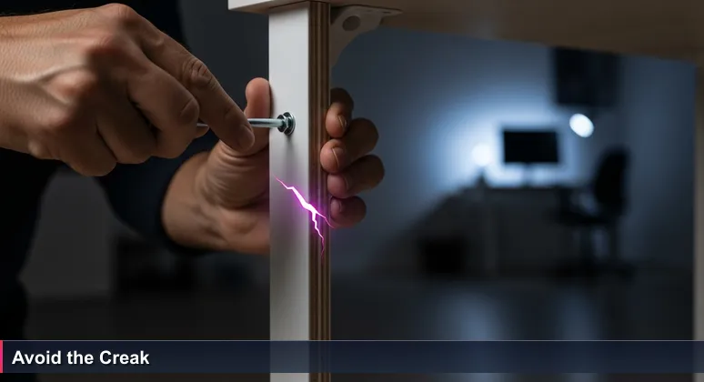 Hands assembling furniture with a hidden crack, symbolizing structural flaws in AI careers without solid foundations in the Philippines.