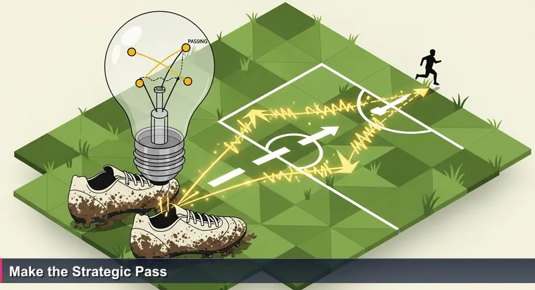 Close-up of soccer cleats making a strategic pass on a grassy field, symbolizing Sioux Falls as a facilitator for tech career opportunities.