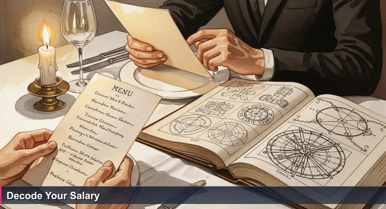 A hand holding a menu with tech salary and cost of living items, symbolizing financial decision-making for moving to Sioux Falls in 2026