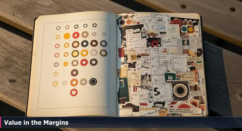 A close-up of a baseball scout's weathered notebook on stadium bleachers, with a typed list of pitching prospects and handwritten margin notes, symbolizing deeper insights into tech salary rankings.