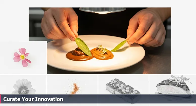 A chef's hands plating a binational-inspired dish with desert sage, symbolizing the curated tech coworking spaces in El Paso, TX for entrepreneurs.