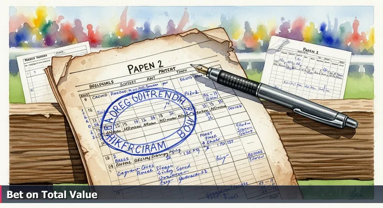Annotated racing form at Keeneland with a pen circling a horse's name, symbolizing in-depth analysis of tech job compensation in Lexington-Fayette for 2026.