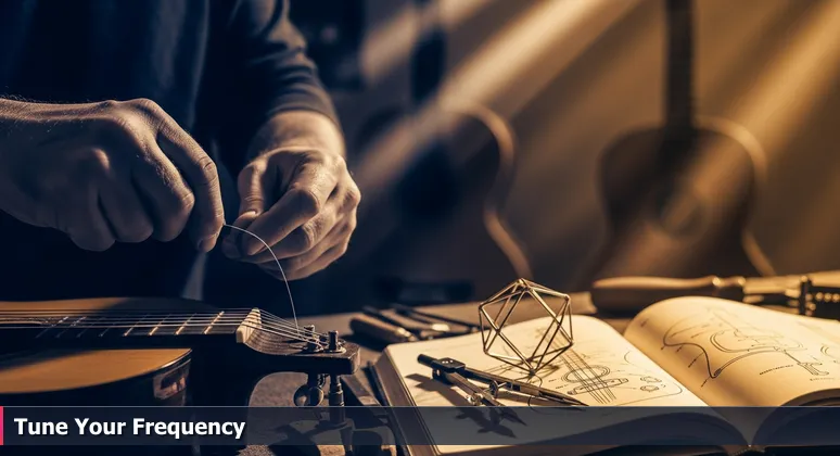 A luthier's hands carefully tuning a guitar string, symbolizing the precision of aligning AI skills with Memphis's tech networking events for career advancement in 2026