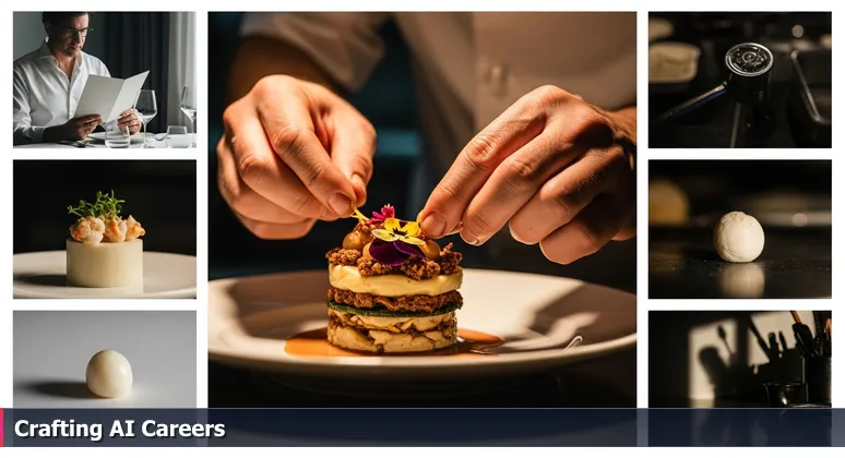 Chef's hands plating an intricate dish in a Memphis restaurant, symbolizing the diverse and sophisticated AI engineering career opportunities in the city for 2026.