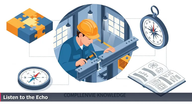 An engineer in a hard hat taps a steel beam and listens intently, symbolizing the stress-test of tech salaries against living costs in Lincoln, Nebraska for 2026.