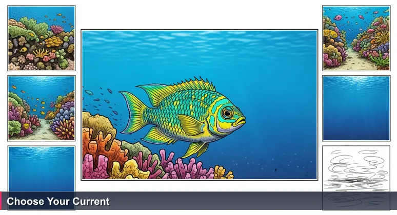 A young reef fish at the edge of Beqa Lagoon's coral reef, contemplating the open ocean, symbolizing career choices for Fijian tech graduates in 2026.