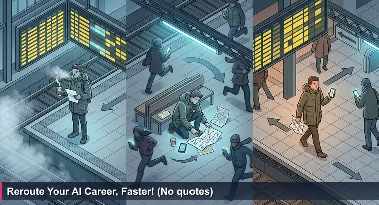 Early morning scene inside Brussels-Midi station: commuter in a winter coat holding coffee and a printed itinerary as the departure board flashes ‘supprimé’, people rerouting.