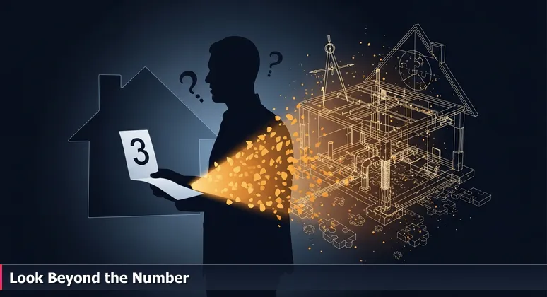 A homeowner in Salt Lake City holds a paper with a salary figure while an appraiser inspects a house foundation, symbolizing deep value assessment for AI career compensation.