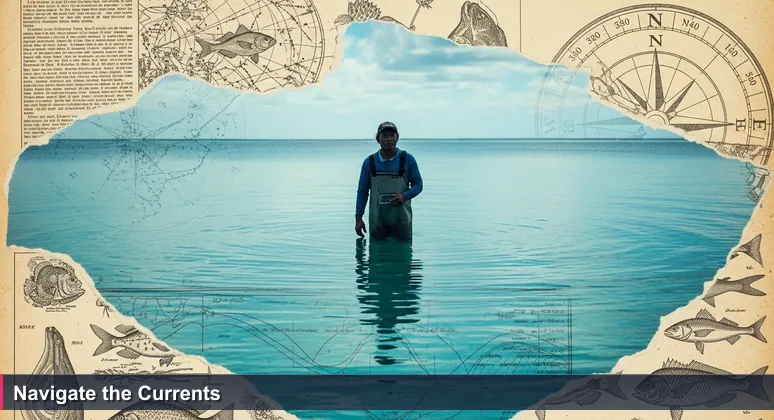 A fisher in a New Caledonian lagoon at dawn, symbolizing strategic navigation of AI networking opportunities in 2026