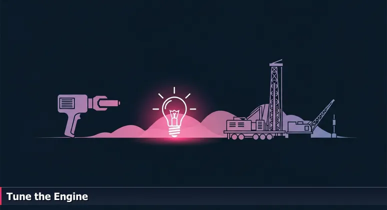 Engineer's hand adjusting a digital torque wrench on drilling equipment in Midland, Texas, symbolizing industrial-tech careers.