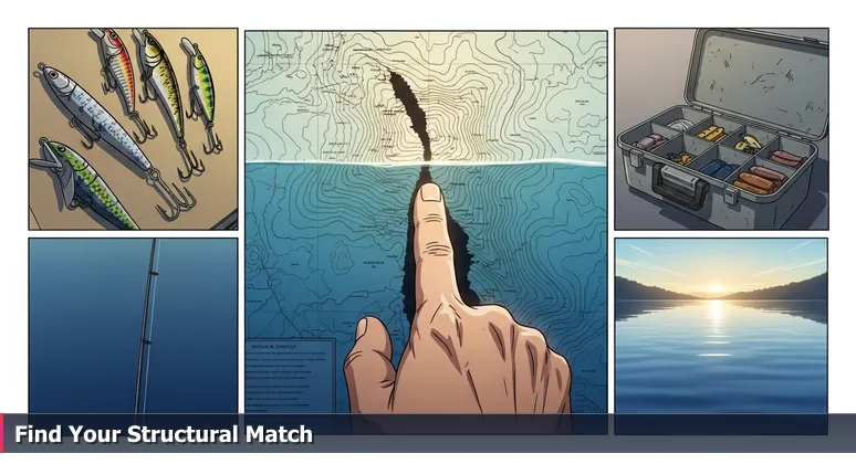 A weathered hand traces depth contours on a fishing map overlaid with Midland's oil field and tech hub imagery, symbolizing hidden AI career opportunities.