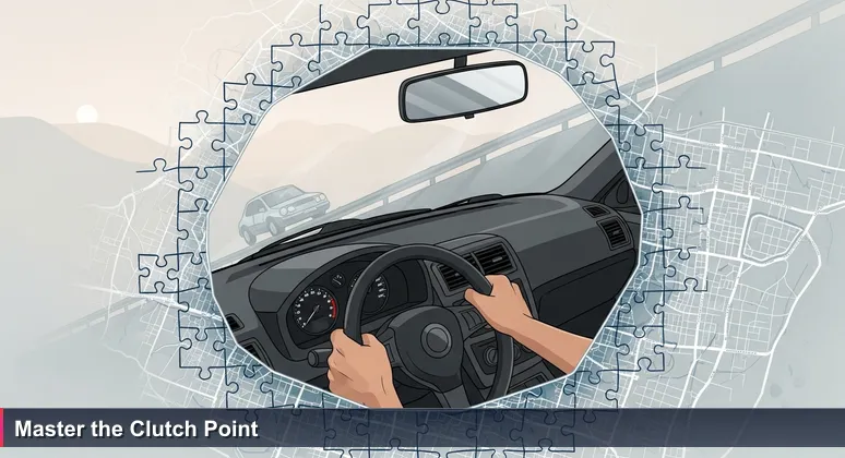 A driver's tense hands gripping a steering wheel on a steep Topeka hill, symbolizing the challenge of applying AI theory in real-world practice.