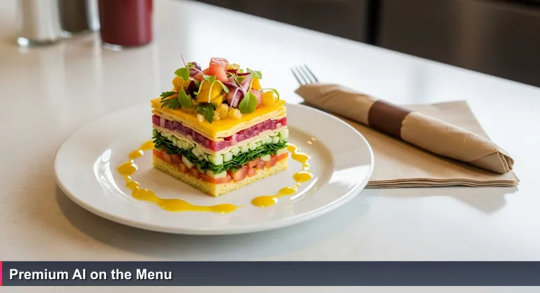 Close-up of a gourmet meal at a Midwestern diner, representing premium AI career opportunities in Topeka, Kansas for 2026.