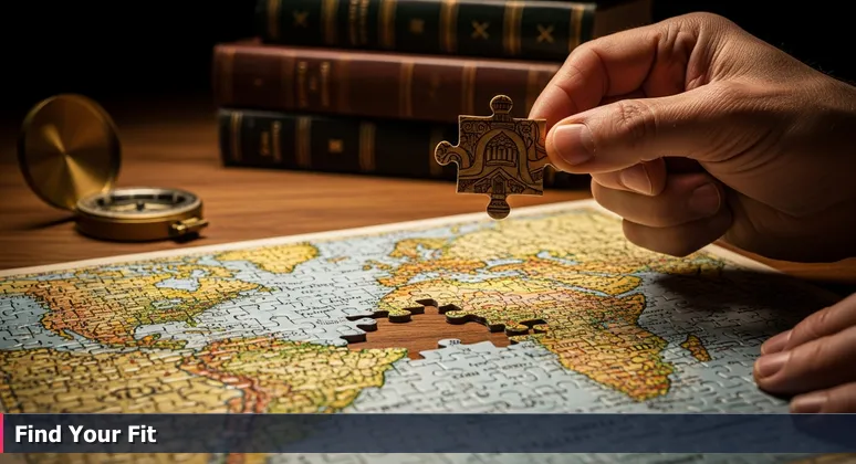 A hand holding a jigsaw puzzle piece over a nearly completed puzzle on a kitchen table, symbolizing the search for connection in Menifee's AI community.