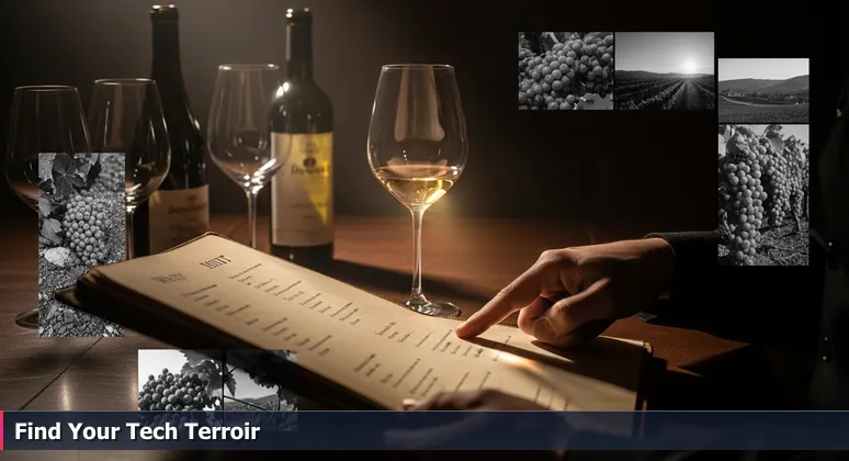 Sommelier's hand pointing to a handwritten note in a wine list margin about local terroir, symbolizing curated AI job choices in Fort Lauderdale.