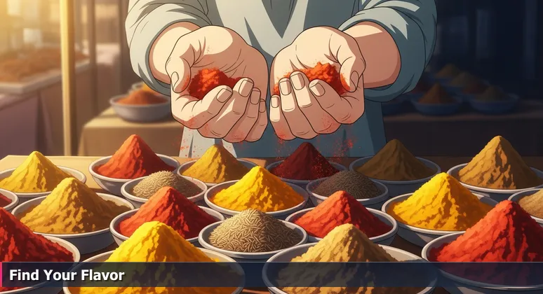Hands dusted with spice powder selecting vibrant spices in a Greeley market stall, symbolizing AI career choices