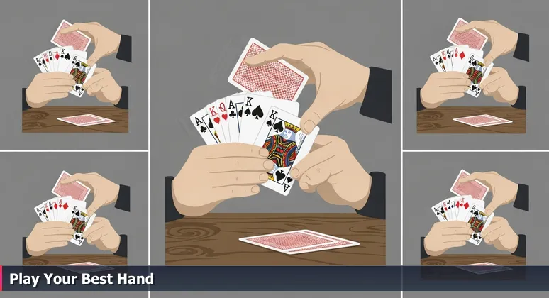 Hands skillfully shuffling cards on a wooden table, symbolizing strategic career moves in Greeley's tech job market.
