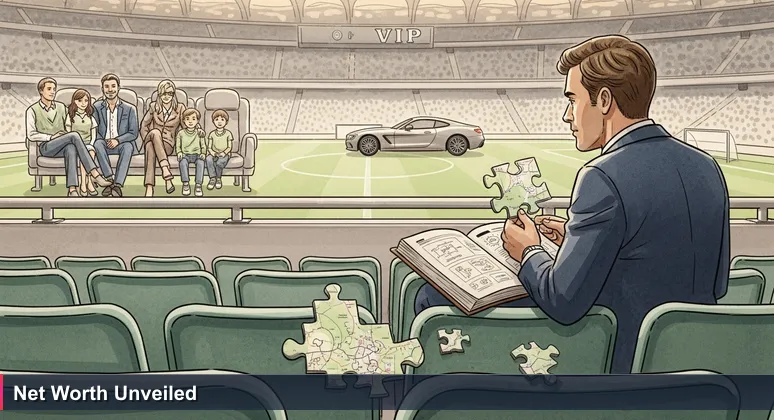 A football scout in a Kazakh stadium observes a tech worker's family in VIP seats, analyzing lifestyle affordability against salary in 2026.