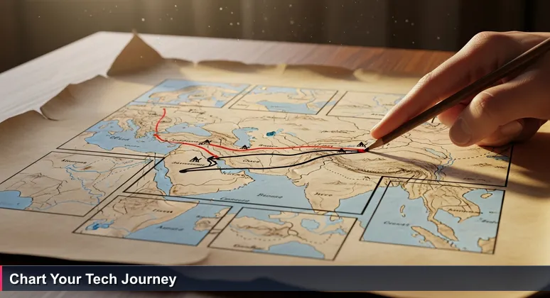 A weathered parchment map of Central Asia with caravan routes traced by a finger, symbolizing strategic workspace choices for tech startups in Kazakhstan.